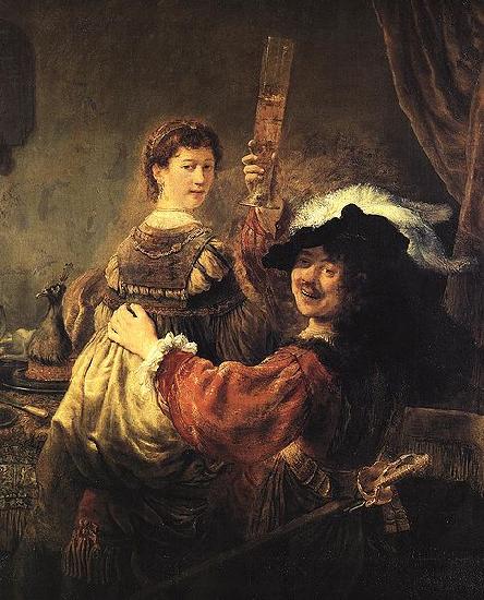 Rembrandt Peale Rembrandt and Saskia in the parable of the Prodigal Son Germany oil painting art